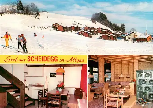 AK / Ansichtskarte Scheidegg_Allgaeu Feriendorf Scheidegg Gastraeume Panorama Scheidegg Allgaeu