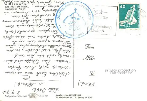 AK / Ansichtskarte Reit_Winkl Bergstation der Winklmoos Sesselbahn Details Reit_Winkl