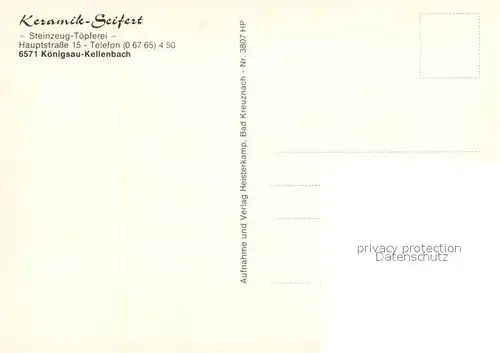 AK / Ansichtskarte Kellenbach_Koenigsau Toepferei Seifert Teilansichten 