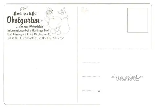 AK / Ansichtskarte Kirchham_Niederbayern Haslinger Hof Obstgarten Kirchham Niederbayern