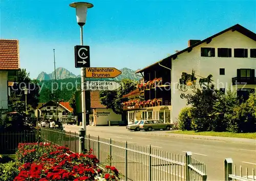 AK / Ansichtskarte Schwangau Ortspartie mit Koellespitze und Schlicke Schwangau