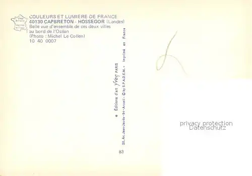 AK / Ansichtskarte Capbreton Hossegor au bord de l ocean vue aerienne 