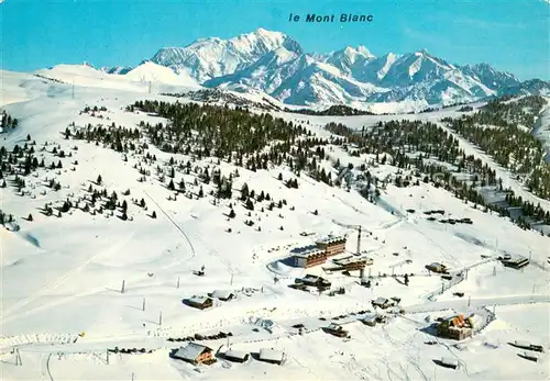 AK / Ansichtskarte Col_des_Saisies Village de montagne Massif du Mont Blanc en hiver vue aerienne Col_des_Saisies