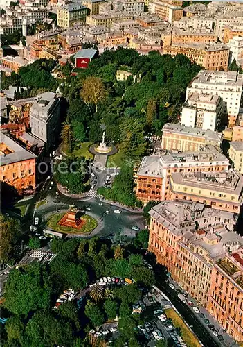 AK / Ansichtskarte Genova_Genua_Liguria Piazza Corvetto vista dall aereo Genova_Genua_Liguria