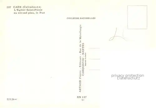 AK / Ansichtskarte Caen Eglise Saint Pierre au second plan le port vue aerienne Caen