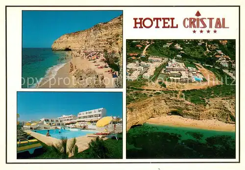 AK / Ansichtskarte Carvoeiro Hotel Cristal Swimming Pool Strand Fliegeraufnahme Carvoeiro