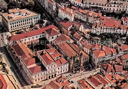 AK / Ansichtskarte Coimbra Cidade Universitaria Igreja de Santa Cruz e Camara vista aerea Coimbra