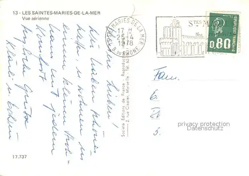 AK / Ansichtskarte Les_Saintes Maries de la Mer Vue aerienne Les