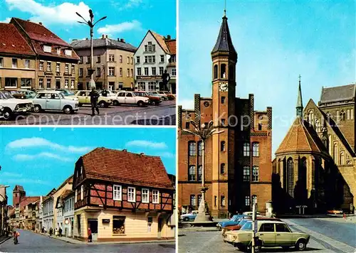 AK / Ansichtskarte Perleberg Grosser Markt Baeckerstrasse Rathaus Perleberg