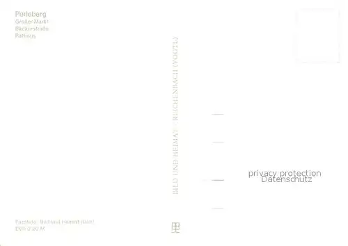 AK / Ansichtskarte Perleberg Grosser Markt Baeckerstrasse Rathaus Perleberg