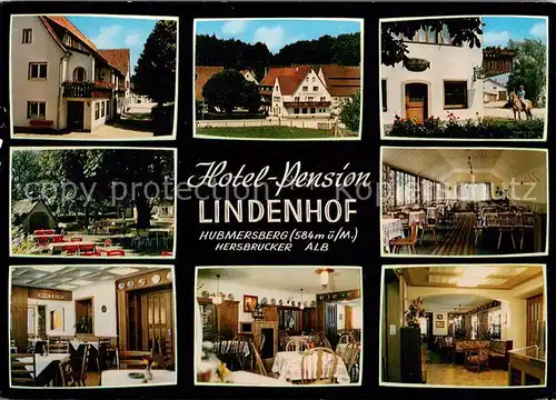 AK / Ansichtskarte Hubmersberg Hotel Pension Lindenhof Gastraeume Terrasse Hubmersberg