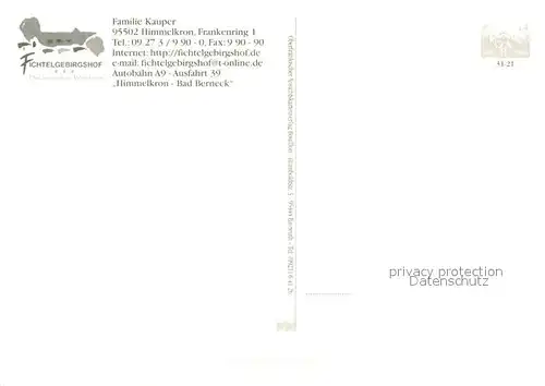 AK / Ansichtskarte Himmelkron Fichtelgebirgshof Festspielhaus Bayreuth Bayernstube Plassenburg Kulmbach Restaurant Koesseine Terrasse Himmelkron