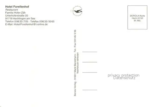 AK / Ansichtskarte Hechlingen_See Hotel Forellenhof Restaurant Hechlingen See
