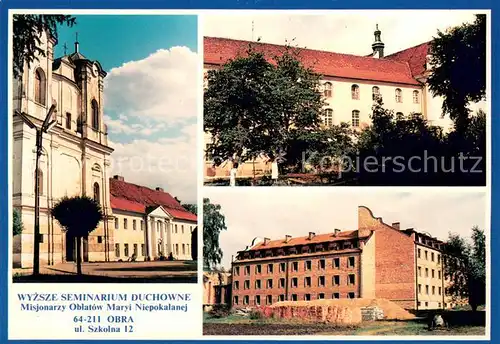 AK / Ansichtskarte Obra Fronton kosciola sw Jakuba Stary budynek seminaryjny Nowy gmach Seminarium 