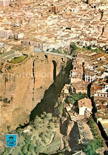 AK / Ansichtskarte Ronda_Andalucia Vista parcial ciudad el Tajo y puente Ronda Andalucia