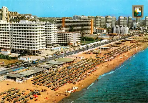 AK / Ansichtskarte Torremolinos El Bajondillo Playa y paseo Maritimo Fliegeraufnahme Torremolinos