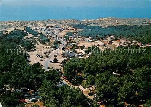 AK / Ansichtskarte Naujac sur Mer Le Pin Sec Vue generale aerienne Le camping et l ocean Naujac sur Mer