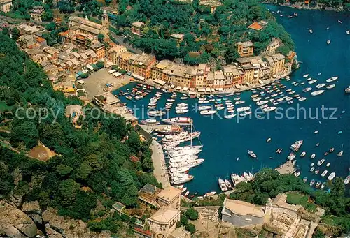 AK / Ansichtskarte Portofino_Liguria Fliegeraufnahme Golfo Tigullio Portofino Liguria
