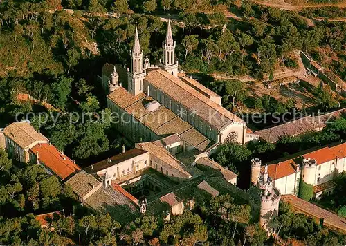 AK / Ansichtskarte Tarascon_Bouches du Rhone Abbaye de Saint Michel de Frigolet Vue aerienne Tarascon Bouches du Rhone