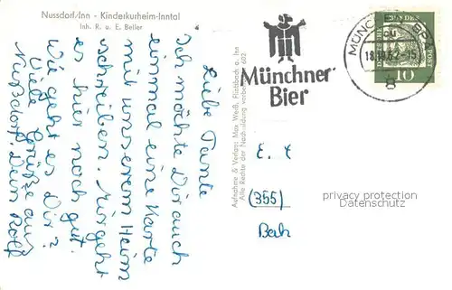 AK / Ansichtskarte Nussdorf_Inn Kinderkurheim Inntal Nussdorf Inn