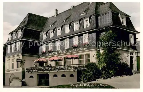 AK / Ansichtskarte Roedgen_Siegen Berg Hotel Pension Oskar Stangier Roedgen Siegen