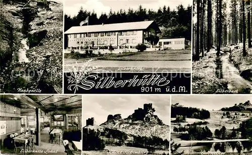 AK / Ansichtskarte Silberhuette_Tirschenreuth Naabquelle Silberhuette Silberbach Gaststube Ruine Floessenburg Geisweiher Silberhuette Tirschenreuth