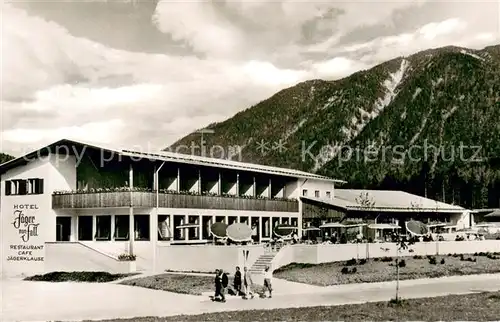 AK / Ansichtskarte Fall_Bad_Toelz Hotel Jaeger vom Fall Restaurant Cafe Jaegerklause Fall_Bad_Toelz