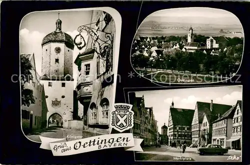 AK / Ansichtskarte Oettingen Koenigstor Panorama Marktplatz Oettingen