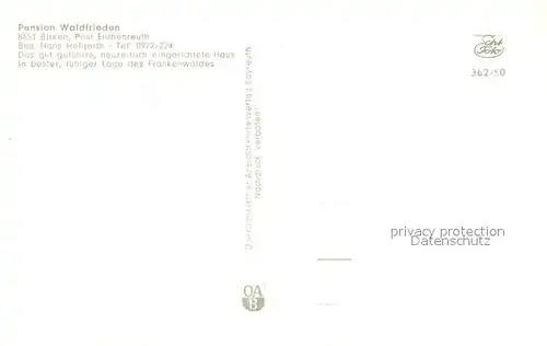 AK / Ansichtskarte Birken_Enchenreuth Pension Waldfrieden Panorama Terrasse Birken Enchenreuth