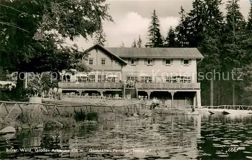 AK / Ansichtskarte Arbersee Gaststaette Pension Seehaus Arbersee