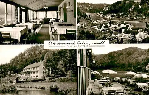 AK / Ansichtskarte Goessweinstein Cafe Sonneneck Behringersmuehle Gaststube Terrasse Panorama Goessweinstein