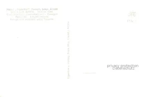 AK / Ansichtskarte Fuessen_Allgaeu Hotel Alpenhof Fuessen Allgaeu