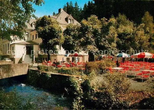 AK / Ansichtskarte Wirsberg Kurhaus Restaurant Terrasse Partie am Bach Wirsberg