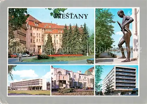 AK / Ansichtskarte Piestany Staatsbaeder Kurhotels Statue Piestany