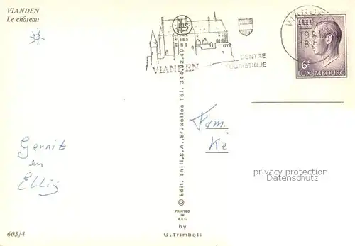 AK / Ansichtskarte Vianden Chateau vue aerienne Vianden