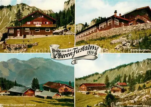 AK / Ansichtskarte Neuhaus_Schliersee Berggasthof Obere Firstalm Bodenschneid Krettenburg Miesing Taubenstein Rotwand Neuhaus Schliersee