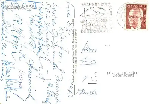 AK / Ansichtskarte Brannenburg Erholungsheim der DPG Brannenburg Gastraeume Rezeption Theke Brannenburg