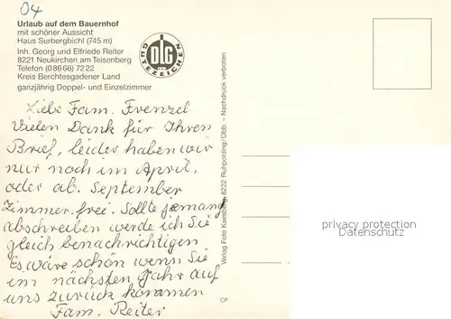 AK / Ansichtskarte Neukirchen_Teisenberg Haus Surbergbichl Neukirchen Teisenberg