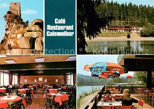 AK / Ansichtskarte Flossenbuerg Cafe Restaurant Gaisweiher Gaststube Terrasse Flossenbuerg
