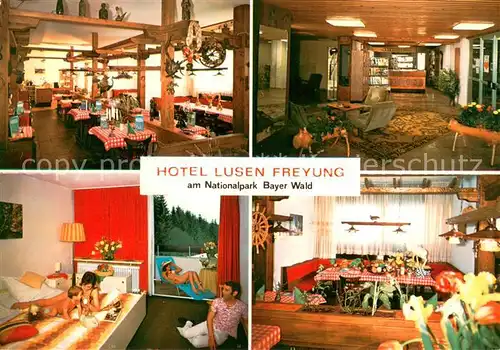 AK / Ansichtskarte Geyersberg_Wald Hotel Lusen Gastraeume Gaestezimmer Geyersberg Wald