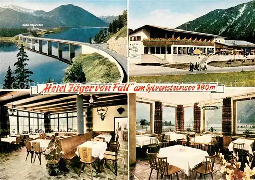 AK / Ansichtskarte Sylvensteinsee_Lenggries Hotel Jaeger von Fall Restaurant Cafe Jaegerklause Sylvensteinsee_Lenggries