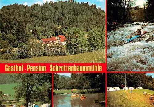 AK / Ansichtskarte Fuersteneck Gasthof Pension Schrottenbaummuehle Wildwasserfahren Bootspartien Campingplatz Fuersteneck