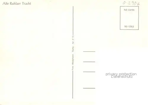 AK / Ansichtskarte Ruhla Alte Ruhlaer Tracht Ruhla