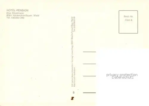 AK / Ansichtskarte Haidmuehle Hotel Pension Strohmeier Panorama Gaststube Haidmuehle