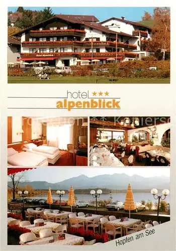 AK / Ansichtskarte Hopfen_See Hotel Alpenblick Gaststube Gaestezimmer Terrase Hopfen_See