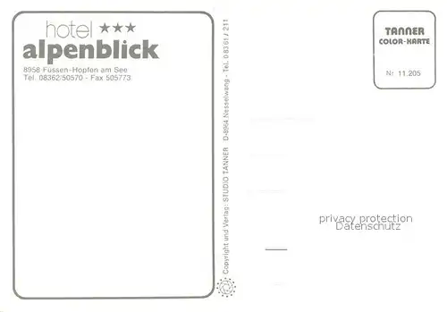 AK / Ansichtskarte Hopfen_See Hotel Alpenblick Gaststube Gaestezimmer Terrase Hopfen_See