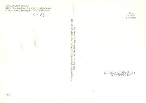 AK / Ansichtskarte Flintsbach_Inn Haus Alpenblick Flintsbach Inn