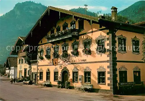 AK / Ansichtskarte Flintsbach_Inn Dorfstrasse mit Gasthaus Schwaiger Flintsbach Inn