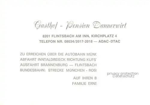 AK / Ansichtskarte Flintsbach_Inn Panorama Kirche Gasthof Pension Dannerwirt Gastraeume Flintsbach Inn