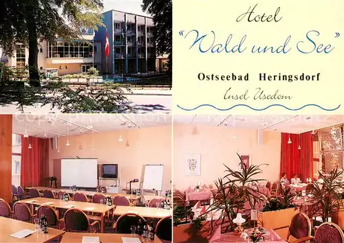AK / Ansichtskarte Heringsdorf_Ostseebad_Usedom Hotel Wald und See Konferenz und Gastraum Heringsdorf_Ostseebad